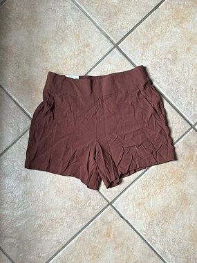 Wildfox High-Waist Rusty Brown Shorts